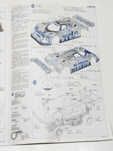 FINISHED BODY Ver. 電動 RC レナウン・チャージ・マツダ 787B 1991年 ル・マン 優勝車 #55 タミヤ 1/10スケール 説明書-01です。