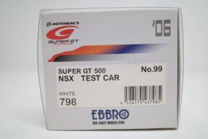 ミニカー EBBRO エブロ 1/43 ホンダ NSX テストカー SUPER GT No.99 -03