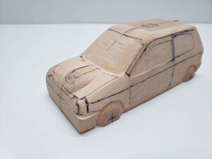 愛車 模型作り-旧規格 ＨA21S- HB11S スズキ アルトワークス の自作 ミニカー 前側のケガキの追加と確認 (3)