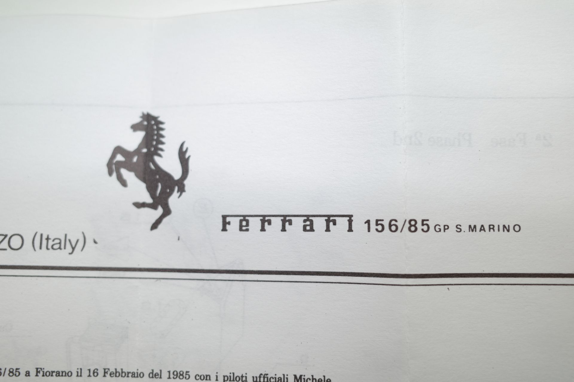 ボシカ 1/43 Bosica フェラーリ Ferrari 156/85 1985 サンマリノ S 