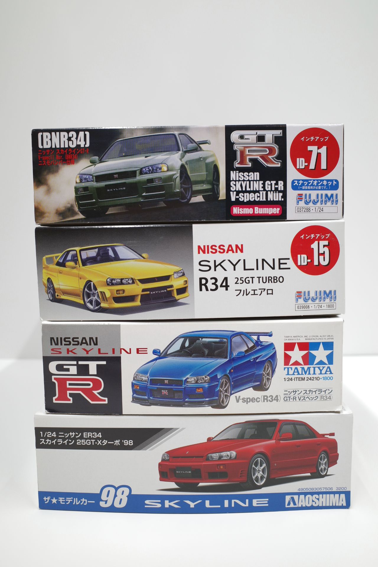 1円〜 アオシマ 他 1/24 R34 スカイライン GT-R V-spec II ファブレス 