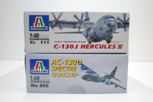 イタレリ 846/866 ITALERI 1/48 C-130J ハーキュリーズ HERCCULES Ⅱ AC-130U スペクター ガンシップ–