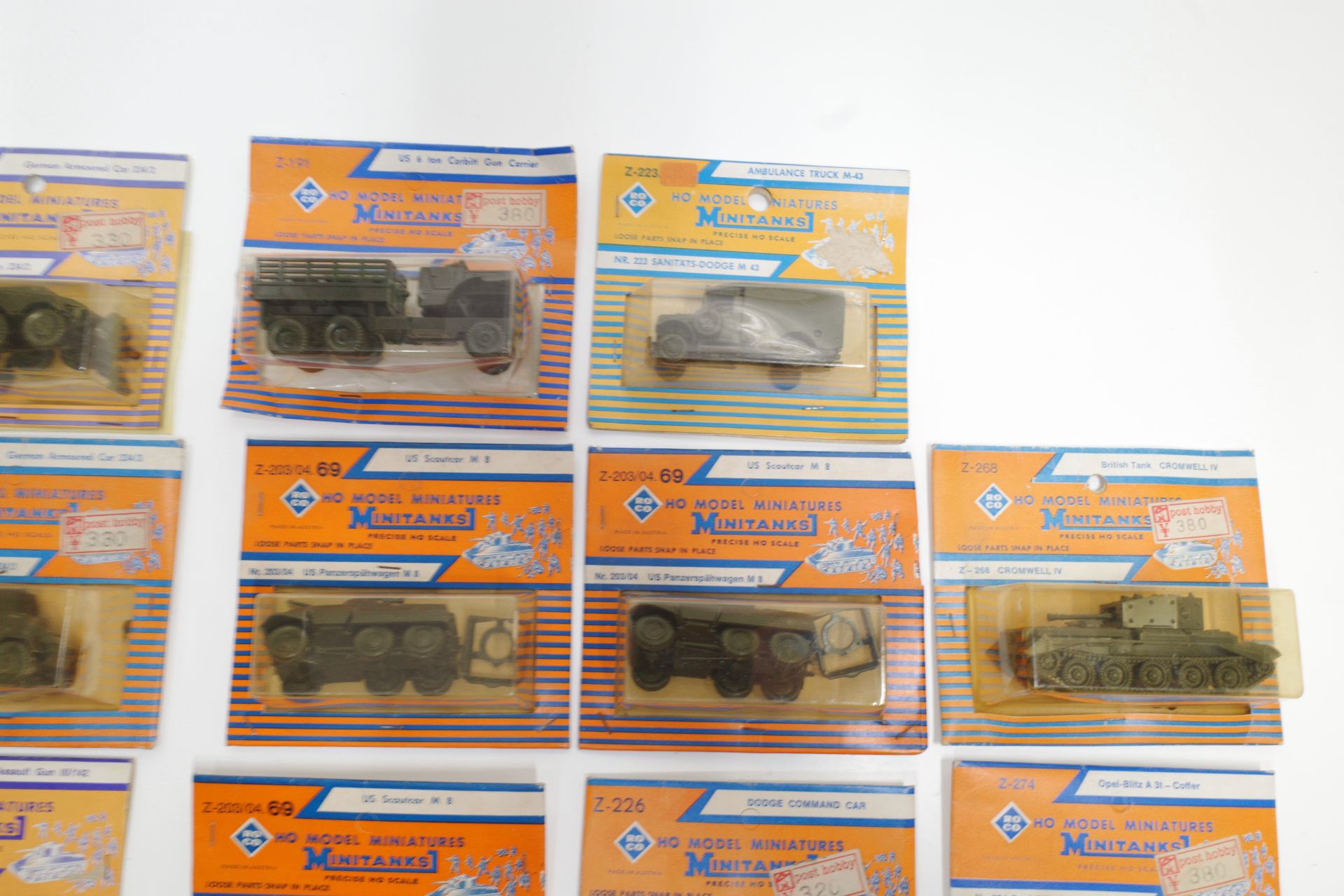 ROCO ロコ HOゲージ ミニタンク MiniTanks No. Z- 105-112-119-191-203 