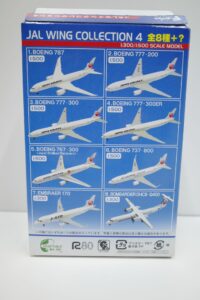 現状品 食玩 エフトイズ F-toys 1-300・1-500 JAL ウイング コレクション 4 Boeing 777-300、EMBRAER170、787、737-800– (2)