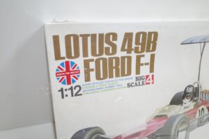 未開封 現状品 12004 タミヤ 1-12 ゴールドリーフ Lotus ロータス 49B フォード Ford F-1F1ビッグスケールモデル 未組立– (3)