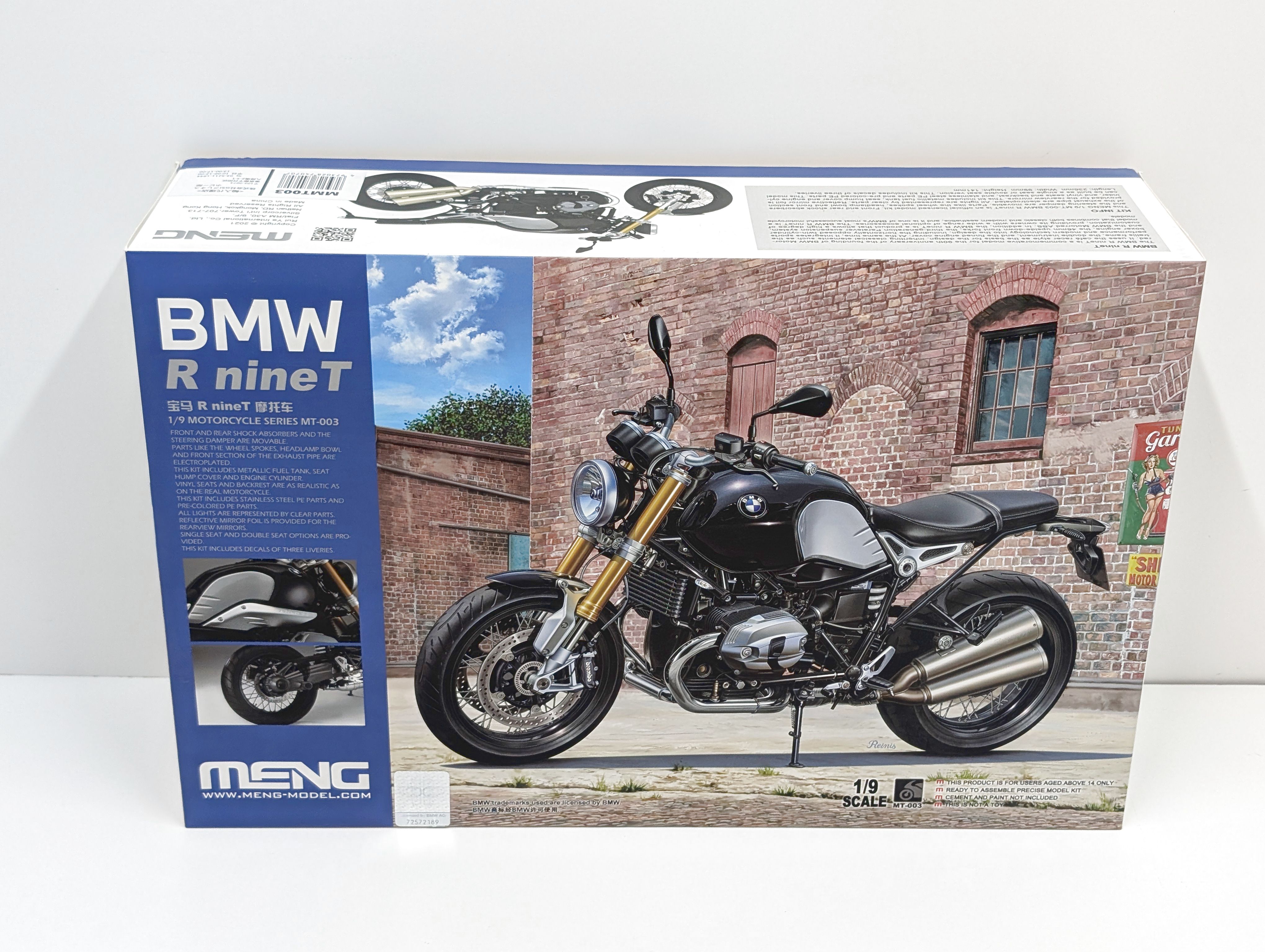 MMT003 (MT-003) MENG Model モンモデル 1/9 BMW R nine T 未組立品 